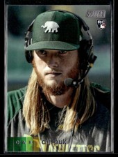 A.J. Puk RC - 2020 Topps Stadium Club Black Foil Rookie #240 Oakland Athletics