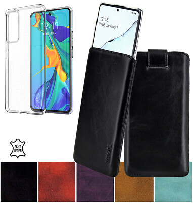 Hülle Tasche Echt Leder Handytasche mit Backcover Bumper passend für Vivo V21 5G