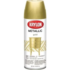 12-Krylon 11 Oz Metallic Gloss General Purpose Spray Paint Gold Model: K01706007