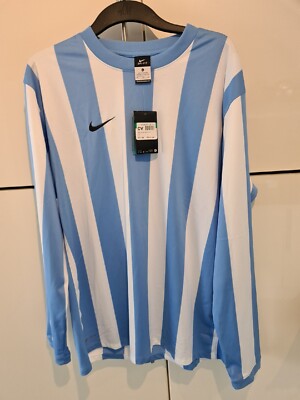 NIKE FUSSBALL 588412-463 HERREN NEU GESTREIFT LANGARM DRI FIT OBERTEIL GRÖSSE XL NEU MIT ETIKETT
