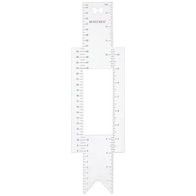 Cheer Bow Template Ruler 13.8x3.8inch Large Acrylic Template Rulers with CM a...