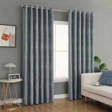 Luxury Jacquard Floral Ready Made Eyelet Ring Top Pair Curtains Panel +Tie Backs