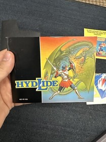 Hydlide (Nintendo Entertainment System, NES) Complete In Box CIB With Poster