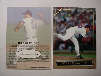 1993 Nolan Ryan Spectrum Rangers King of The K
