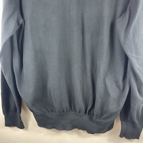 Polo Ralph Lauren Sweater Mens Medium XL Crewneck Long Sleeve Black Pima Cotton - Picture 7 of 13