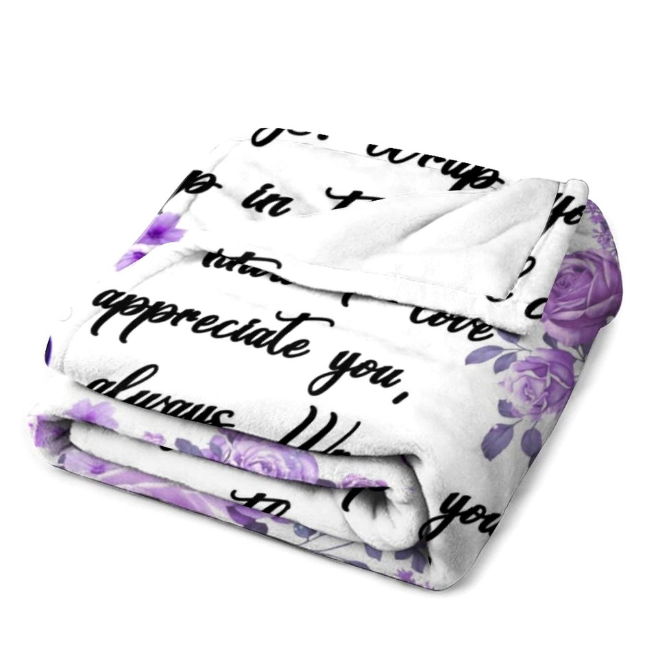 Gifts for Mom Blanket to My Mom from Daughter Son Soft Flannel Bed