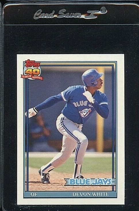 1991 TOPPS TRADED TIFFANY #125T DEVON WHITE TORONTO BLUE JAYS 
