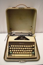 Vintage Olympia Model 8A/8B Portable Typewriter with Case - Rare Collectible thumbnail