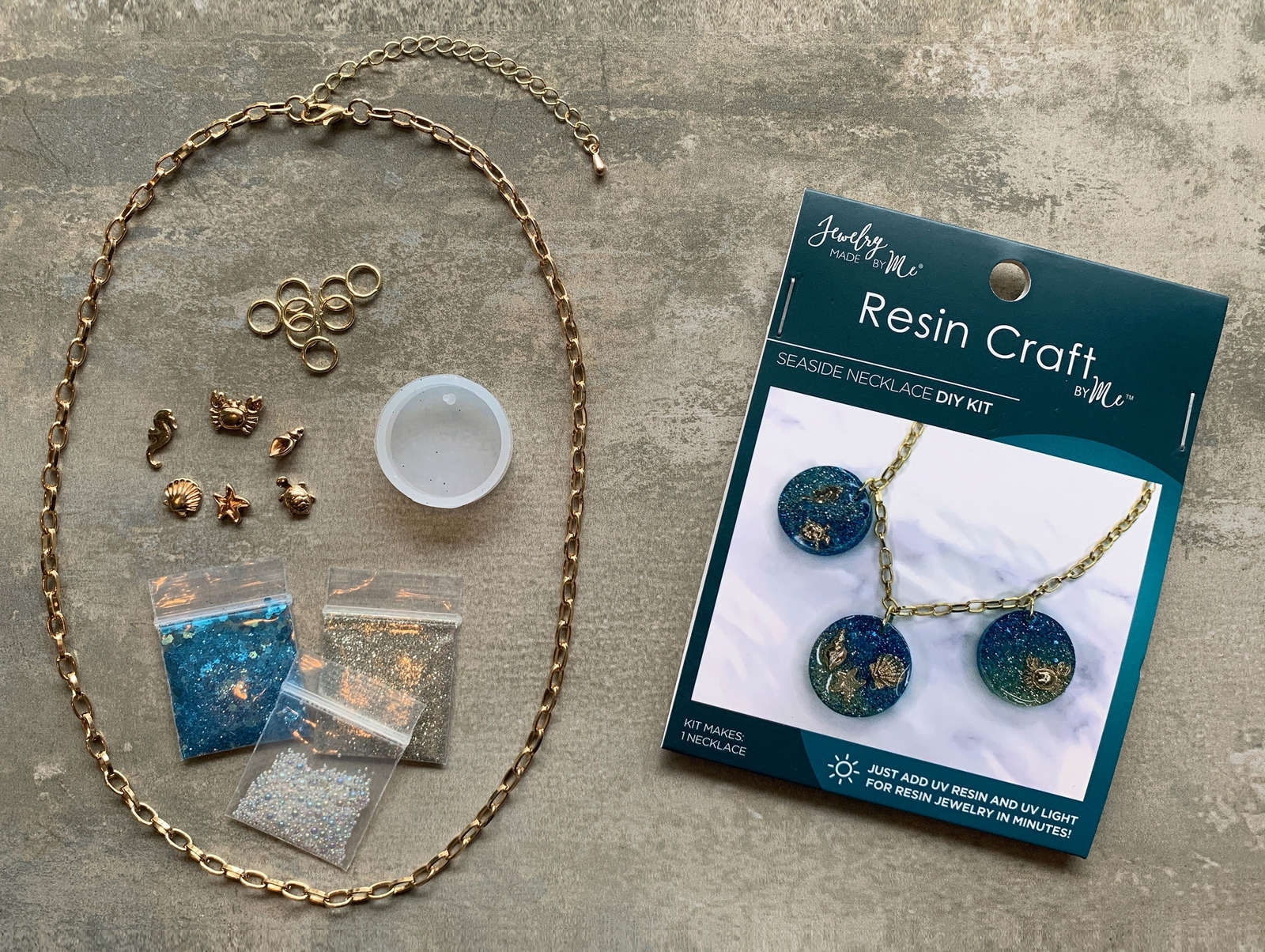 Jewelry Made By Me Resin Craft DIY Kit-Seaside Necklace