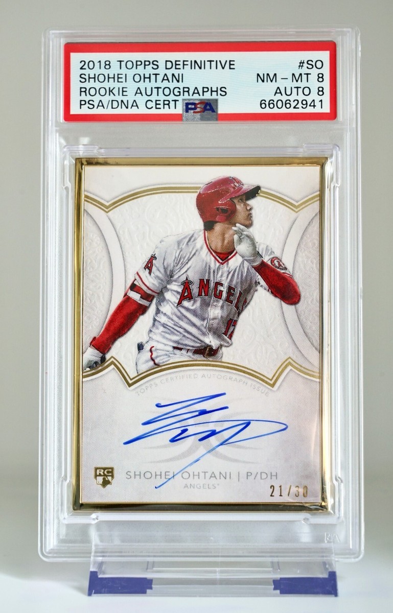 Shohei Ohtani 2018 Topps Definitive Rookie Auto /30 PSA 8 Shohei Ohtani 2018 Topps Definitive Rookie Auto /30 PSA 8