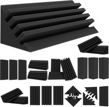 Bass Traps - 24 Pcs 4 X 4 X 12 Inches Dense Thick Studio Bass Foam Corner Acous