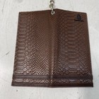 Tote&Carry Brown Python Embossed Long Bifold Chain Wallet New In Box — photo 5