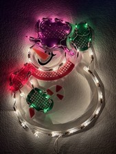 Lighted Wall Or Window Snowman Hanging