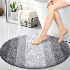 30-Inch round Bathroom Rugs, Extra Soft and Absorbent Microfiber Bath Rugs, Quic