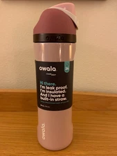 NEW Owala Made by Mary collab, "Charmed to Meet You" 24oz Free Sip Bottle Pink
