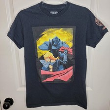 Fullmetal Alchemist Brotherhood Shirt Mens Small Blue Edward Alphonse Anime Tee