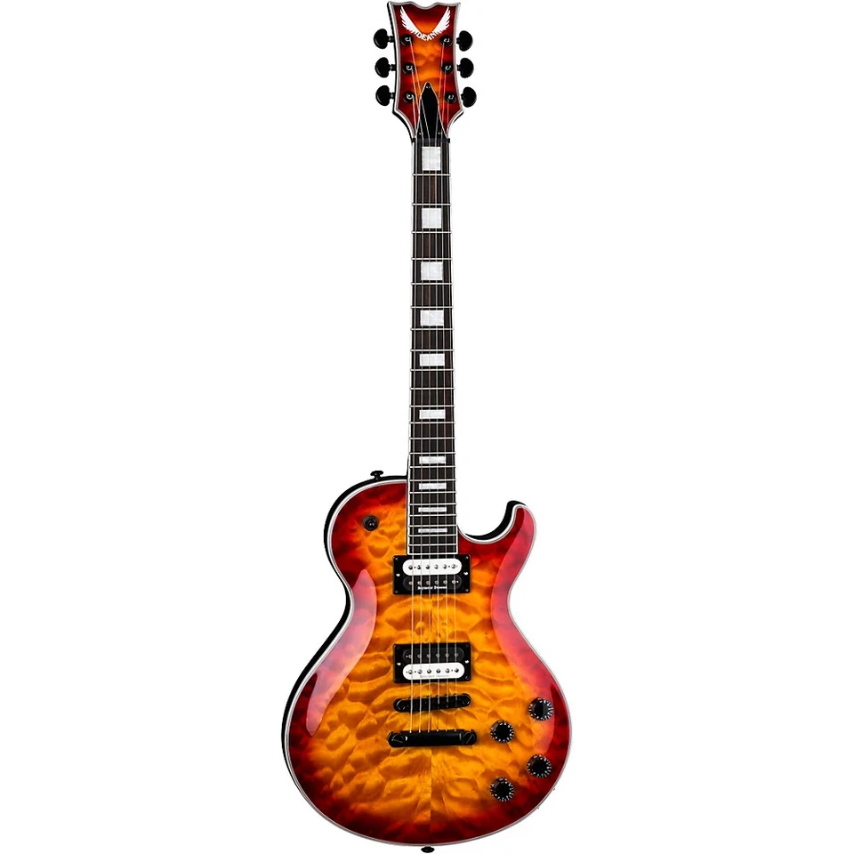 Guitarra Eléctrica Dean Thoroughbred Select Quilt Top Transparente Cherry Burst Foto 3 de 4
