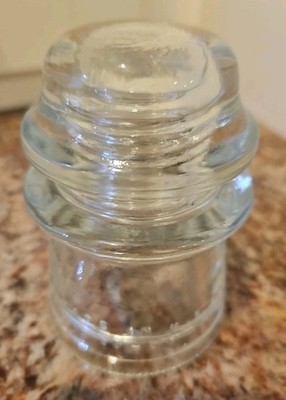 MINT Vintage Hemingray 16 Clear Glass Insulator No Chips Cracks Date Code 20-56