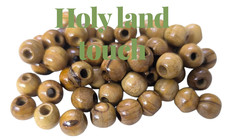 50 pcs Holy Land Olive Wood Round Beads 8mm Bethlehem Jerusalem Rosary Bracelet