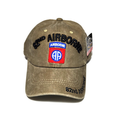 82nd Airborne division Embroidered Military Tan 100% Cotton baseball cap New 