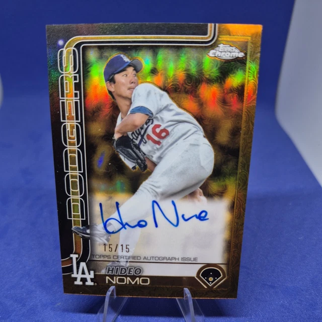 Hideo Nomo 2025 Topps Guilded 15/15 Auto Dodgers CGA-HN -