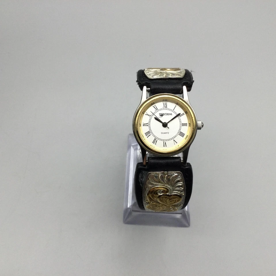 Reloj Montana Silversmiths Mujer 25mm X5030 Western Correa Cuero Batería Nueva Foto 3 de 4