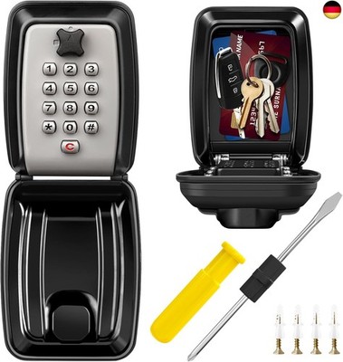 Key Safe with Number Code, Large Key Safe Outdoor 12 Digit Key Box Waterproof Ru