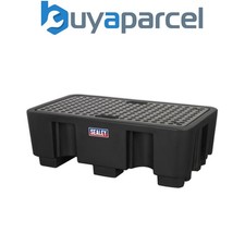 Sealey DRP17 2 Drum Polyethylene Barrel Bund/Spill Pallet 1300 x 750 x 440mm