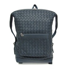Zaino uomo Bottega Veneta Intrecciato in pelle blu navy BF593062