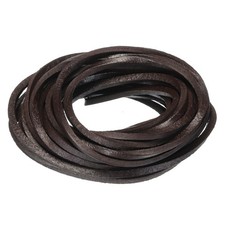 3.3 Yards 2mm Vintage Flat Leather Cord, Leather Strips for DIY Crafts Coffee