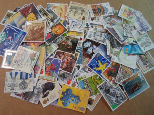 Collection lot 120 different large stamps of Great Britain - all 1990s