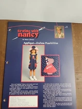 Sewing with Nancy Applique-endless Possibilities Booklet Nancy Zieman 19 Pages