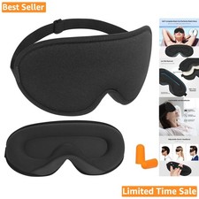 Travel-Friendly Sleeping Mask - Breathable 3D Design with Adjustable Fit