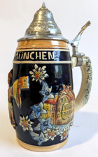 German Beer Stein/ Mug Original King Hand Painted