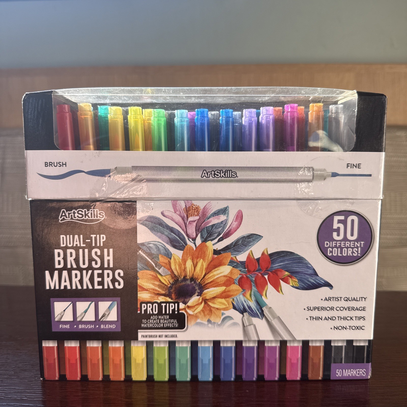 ⭐️ArtSkills Premium Dual Tip Brush Marker Pen Set, 50 Co