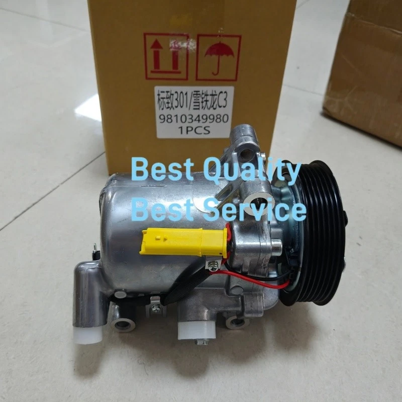 Compresor de aire acondicionado 1 pieza compatible con Peugeot 301 Citroen C3 C-Elysee 9810349980 JSR11T6030 Foto 2 de 4