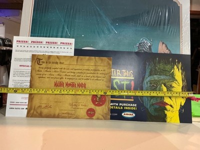 AURORA MONSTER CONTEST FAMOUS MONSTERS OF FILMLAND PACKAGE STORE POSTER PLUS MOR