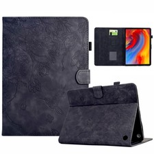 For Amazon Fire HD8/HD8plus/Fire HD 8 Embossed Suede Leather Folio Stand Cover