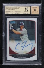 2013 Bowman Draft Chrome Prospect Clint Frazier BGS 10 PRISTINE Auto 00m9