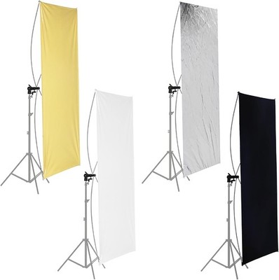 Neewer 35x70 Flat Panel Light Reflector Gold Silver Black White Bag #R04