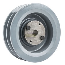 Cast Iron 6" Pulley Dual Groove B Section V Belt 5L with 5/8" Sheave Bushing