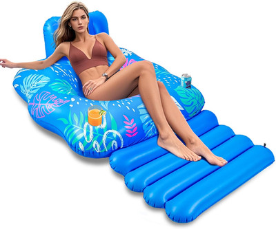 Inflatable Pool Lounger Float, Heavy Duty Pool Floats for Adults