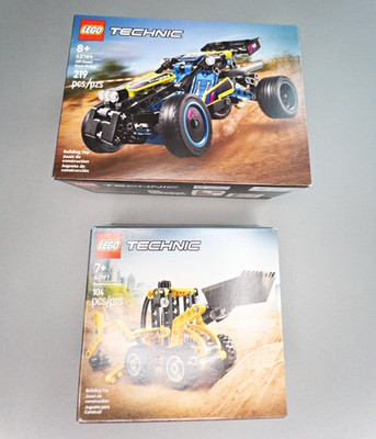 LEGO Technic Off-Road Race Buggy 42164 & Backhoe Loader 42197 323 pcs 7+ 8+