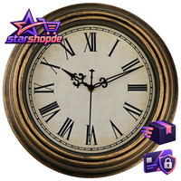 Retro Wanduhr 30Cm Leise Hochwertige Quarzuhr Batteriebetrieben Deko
