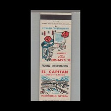 Matchbook Cover Nevada - El Capitan Lodge & Casino Hawthorne, NV