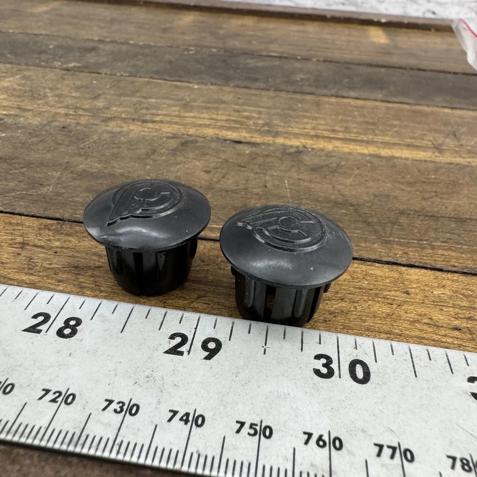 Vintage Cinelli Road Bike Handlebar End Plugs Drop Bar Caps Set 2 Plastic - Image 4 of 4
