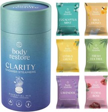 Body Restore Shower Steamers Aromatherapy 6 Pack - Mothers Day Gifts, Relaxation