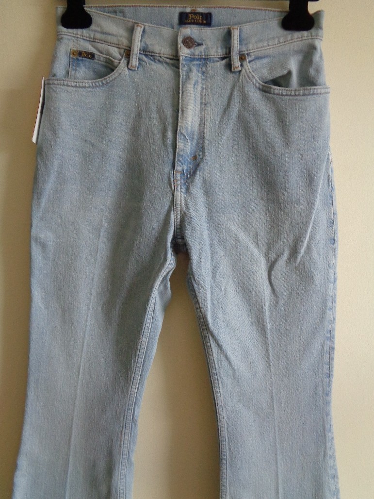 POLO RALPH LAUREN BRAND NEW NEEVAN WASH SHARONA CROP FLARE JEANS - SIZE 9 (27) image 2