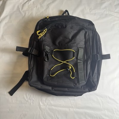 4 Star Acro-Bag Tech Backpack Large 19'' Black Yellow Bungee Utility Multi-Pocket