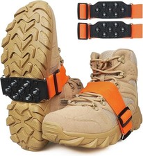 Ice Cleats Mid-Sole Snow Traction Cleats for Walking on Snow and Ice Anti-Sli...